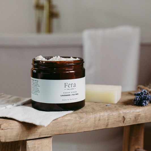 Lavender + Tea Tree Tallow Sugar Scrub